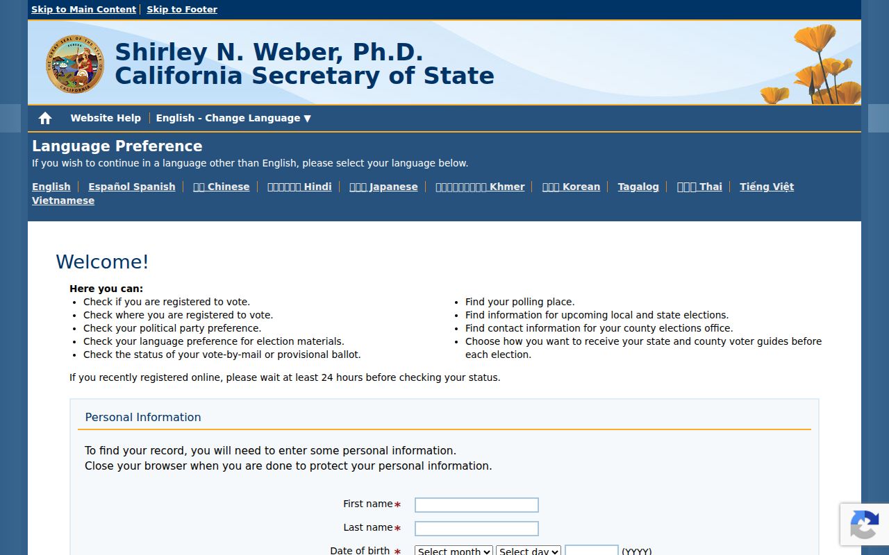 Atascadero residents directory California voter status lookup