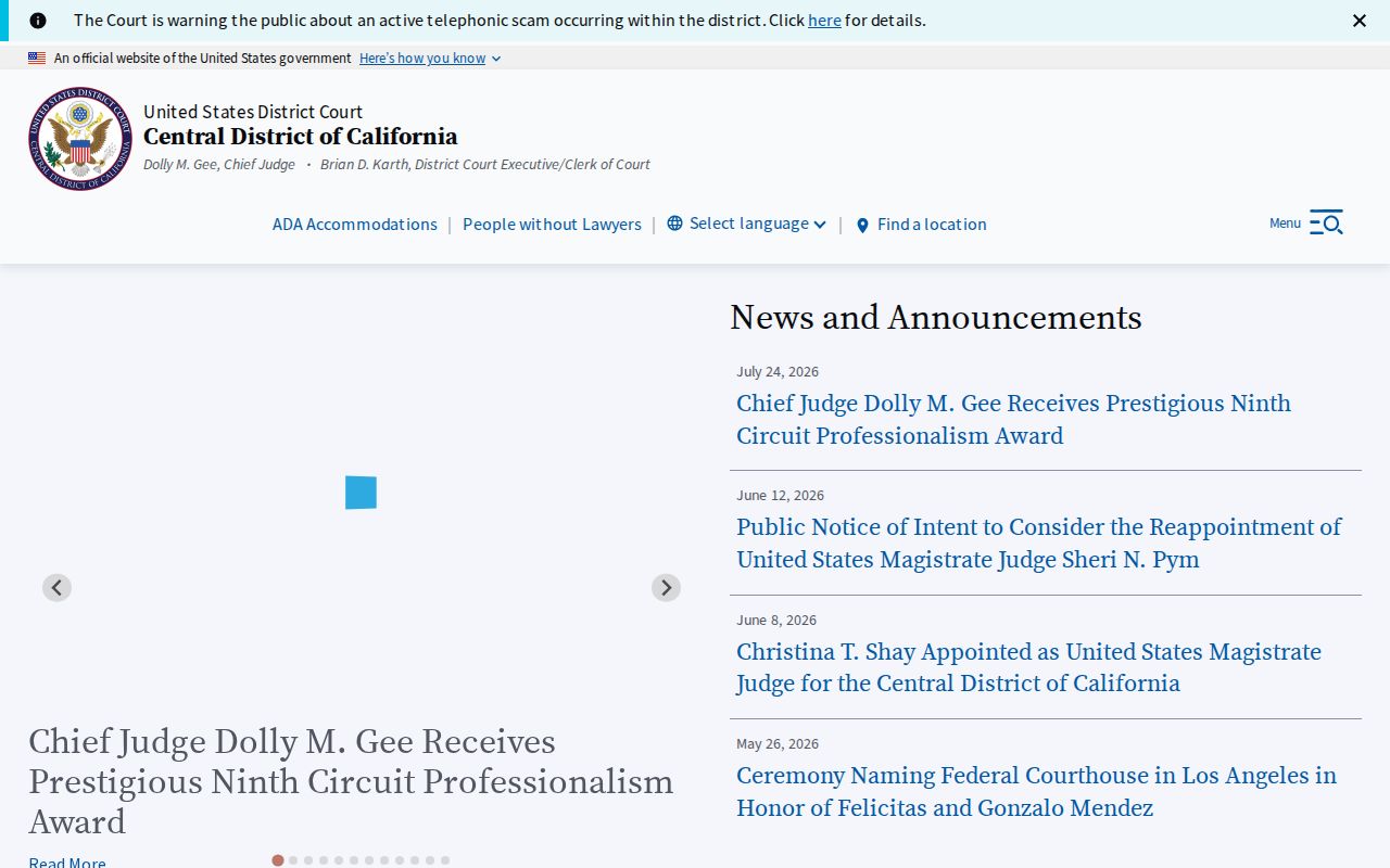 Atascadero previous residents federal court research context