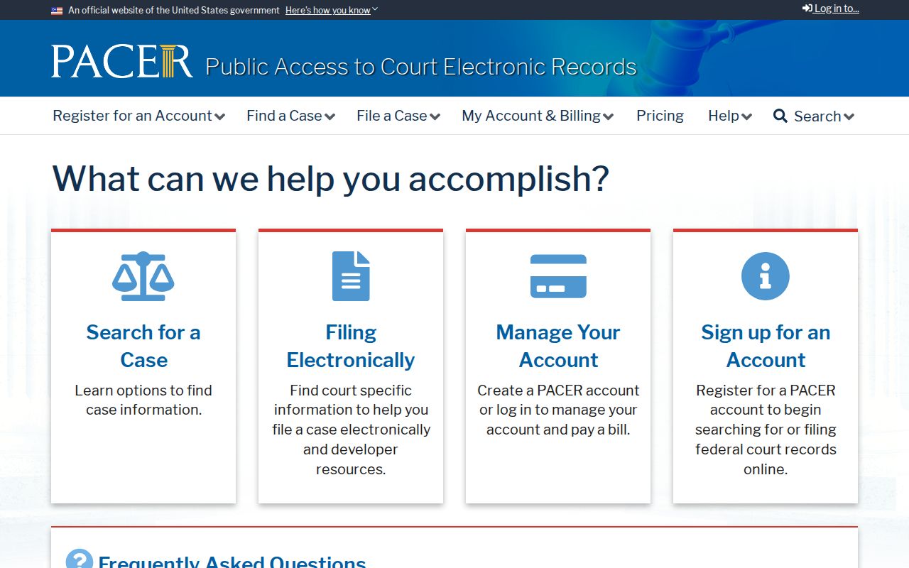 Atascadero resident lookup federal PACER records